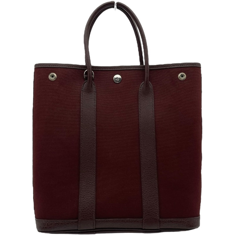 エルメス HERMES ガーデンファイルPM　▢I刻 ブラウン トワル レディース ハンドバッグ