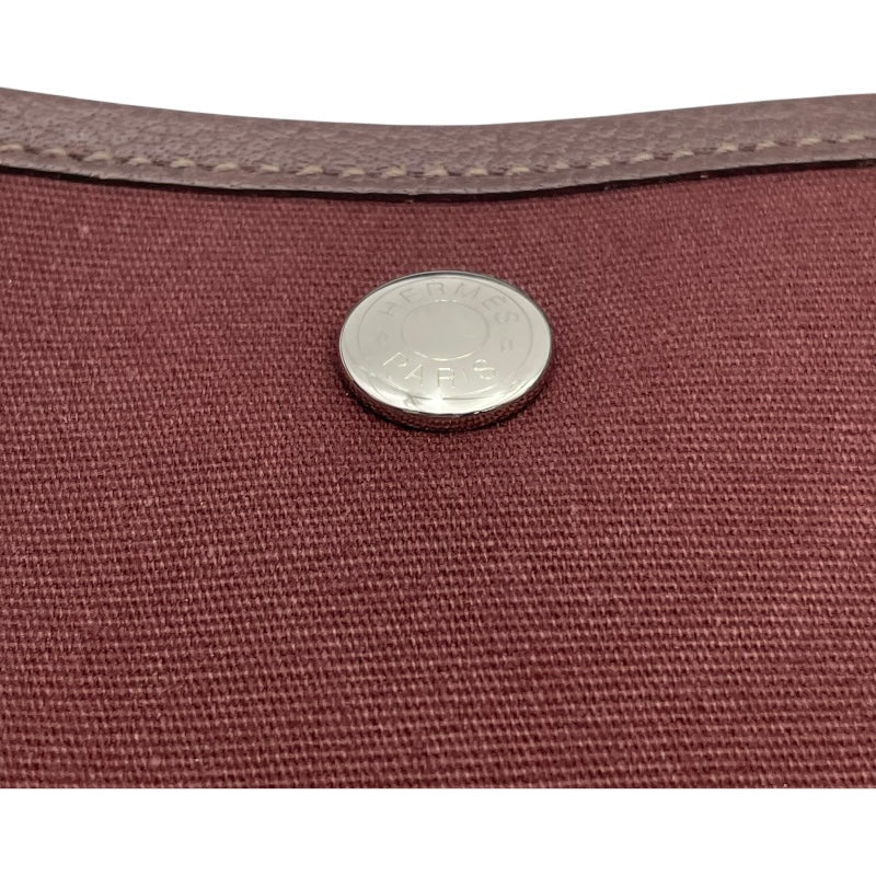 エルメス HERMES ガーデンファイルPM　▢I刻 ブラウン トワル レディース ハンドバッグ