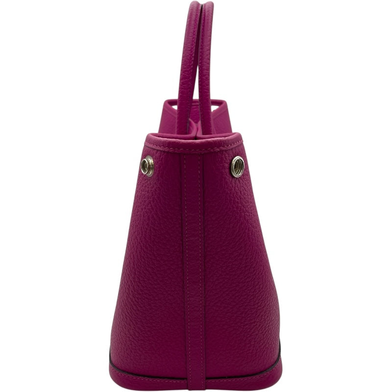 エルメス HERMES ガーデンパーティTPM A刻印 ローズパープル SV金具 カントリー レディース ハンドバッグ