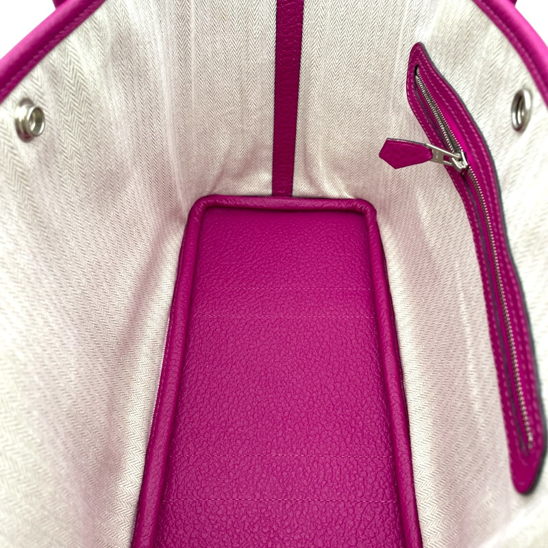 エルメス HERMES ガーデンパーティTPM A刻印 ローズパープル SV金具 カントリー レディース ハンドバッグ