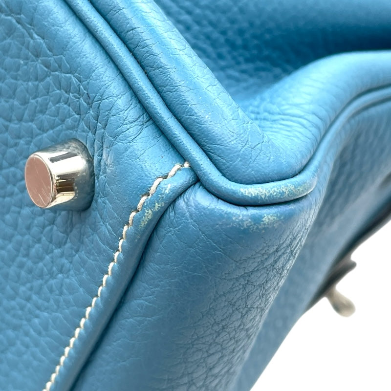 エルメス HERMES ケリー28 内縫い □J刻印 ブルージーン トリヨン レディース ショルダーバッグ