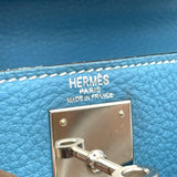 エルメス HERMES ケリー28 内縫い □J刻印 ブルージーン トリヨン レディース ショルダーバッグ