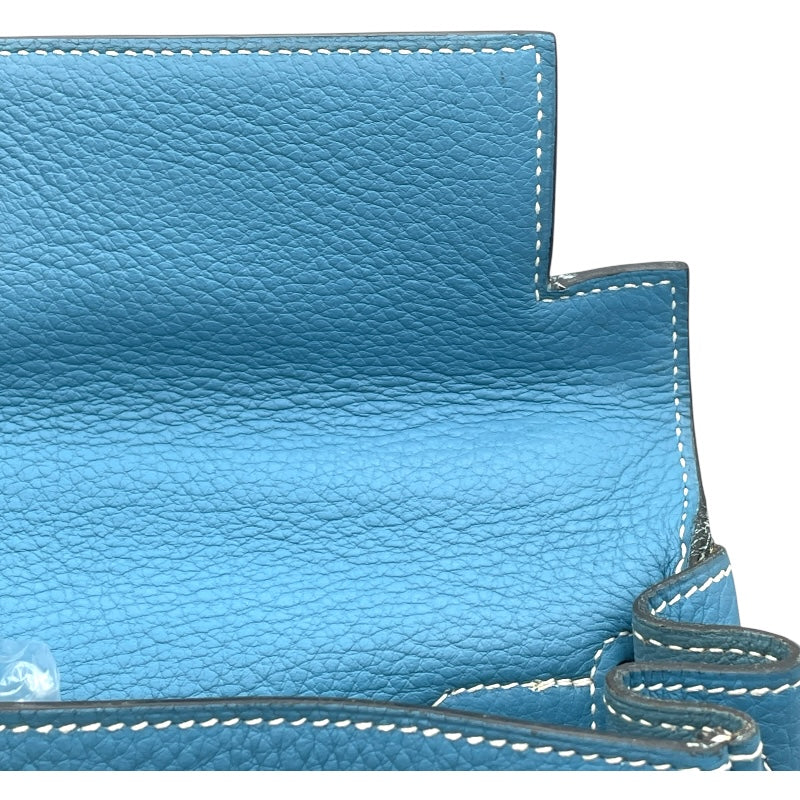 エルメス HERMES ケリー28 内縫い □J刻印 ブルージーン トリヨン レディース ショルダーバッグ