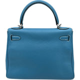 エルメス HERMES ケリー28 内縫い □J刻印 ブルージーン トリヨン レディース ショルダーバッグ