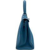 エルメス HERMES ケリー28 内縫い □J刻印 ブルージーン トリヨン レディース ショルダーバッグ