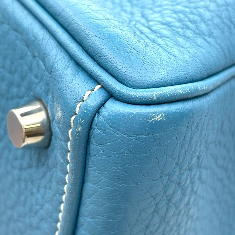 エルメス HERMES ケリー28 内縫い □J刻印 ブルージーン トリヨン レディース ショルダーバッグ