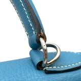 エルメス HERMES ケリー28 内縫い □J刻印 ブルージーン トリヨン レディース ショルダーバッグ