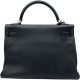 エルメス HERMES ケリー32 内縫い □H刻 ブラック SV金具 トゴ レディース ショルダーバッグ