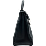 エルメス HERMES ケリー32 内縫い □H刻 ブラック SV金具 トゴ レディース ショルダーバッグ