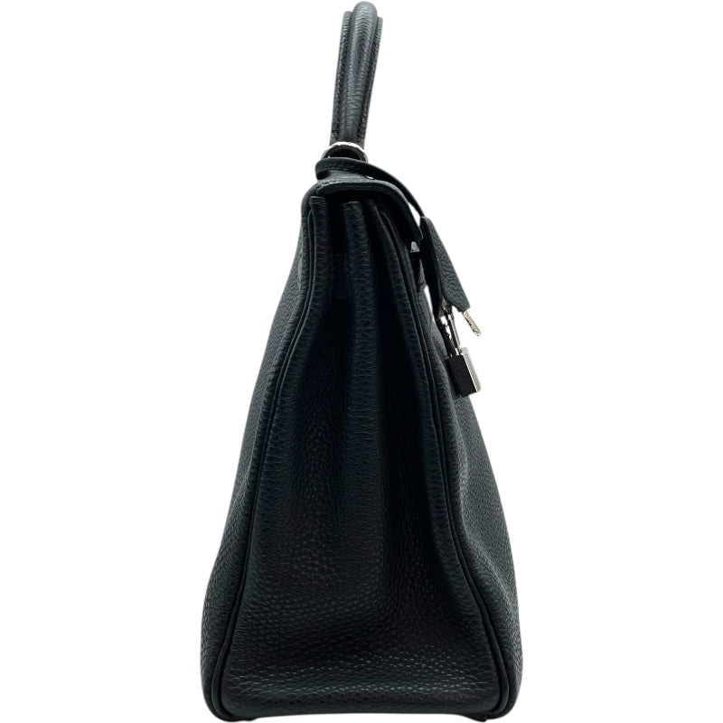 エルメス HERMES ケリー32 内縫い □H刻 ブラック SV金具 トゴ レディース ショルダーバッグ