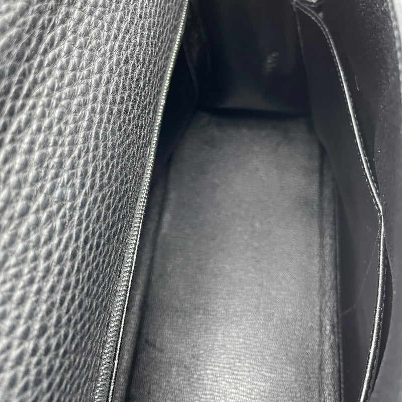 エルメス HERMES ケリー32 内縫い □H刻 ブラック SV金具 トゴ レディース ショルダーバッグ