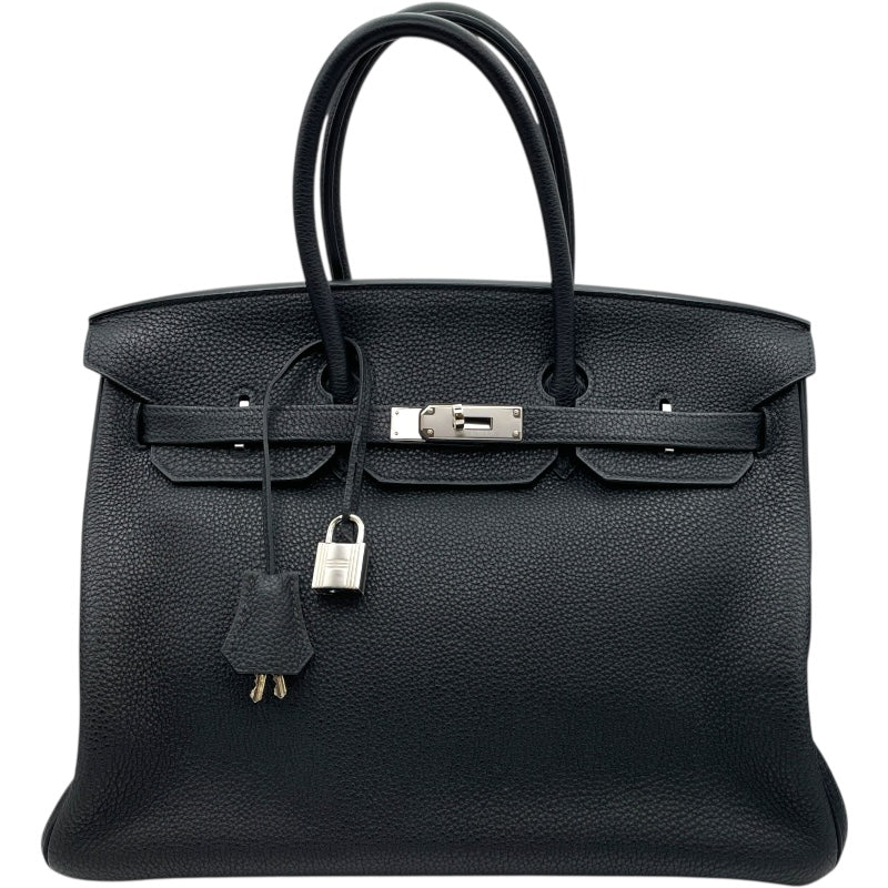 エルメス HERMES バーキン35 □O刻印 （2011年製） ブラック　シルバー金具 トゴ レディース ハンドバッグ