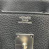 エルメス HERMES バーキン35 □O刻印 （2011年製） ブラック　シルバー金具 トゴ レディース ハンドバッグ