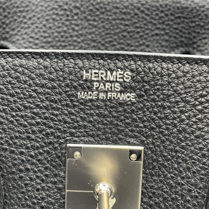 エルメス HERMES バーキン35 □O刻印 （2011年製） ブラック　シルバー金具 トゴ レディース ハンドバッグ