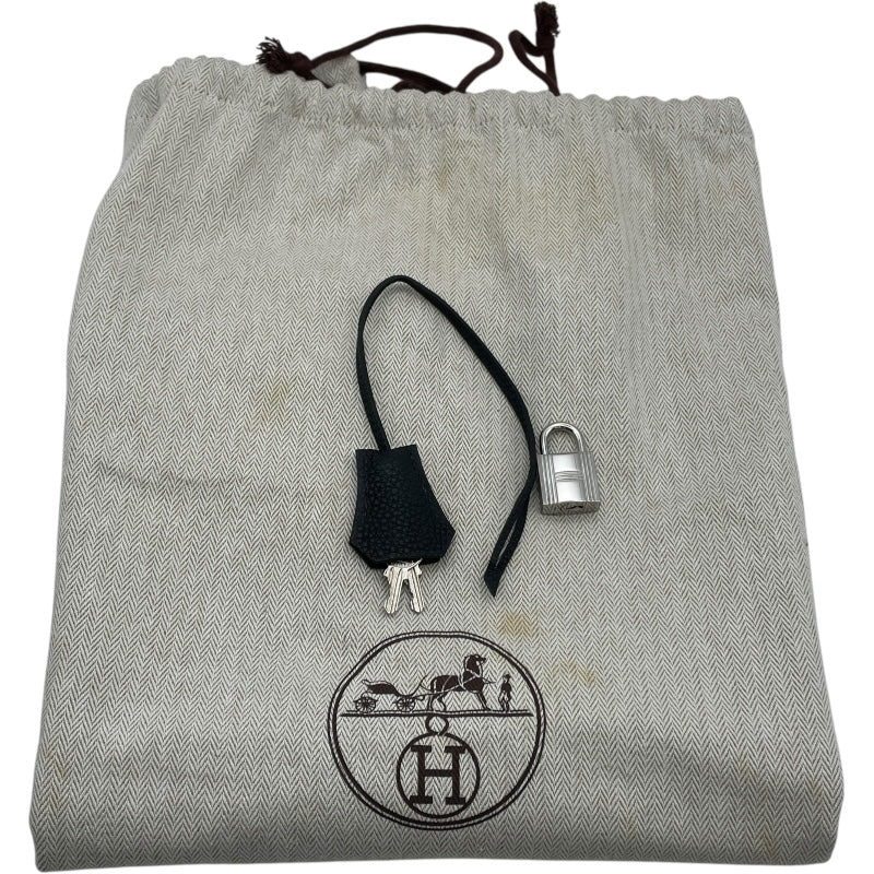 エルメス HERMES バーキン35 □O刻印 （2011年製） ブラック　シルバー金具 トゴ レディース ハンドバッグ