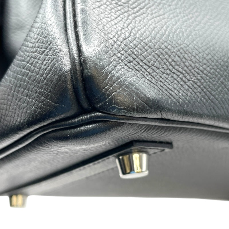 エルメス HERMES バーキン30 □K刻印　(2007年製) ブラック　シルバー金具 ヴォーエプソン レディース ハンドバッグ