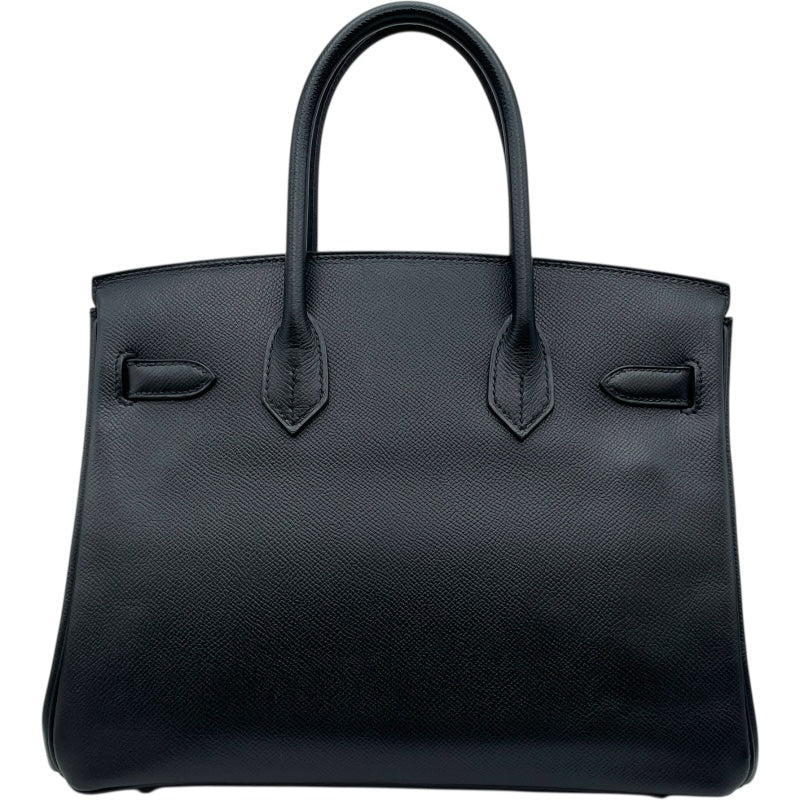 エルメス HERMES バーキン30 □K刻印 (2007年製) ブラック シルバー