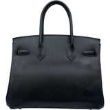 エルメス HERMES バーキン30 □K刻印　(2007年製) ブラック　シルバー金具 ヴォーエプソン レディース ハンドバッグ