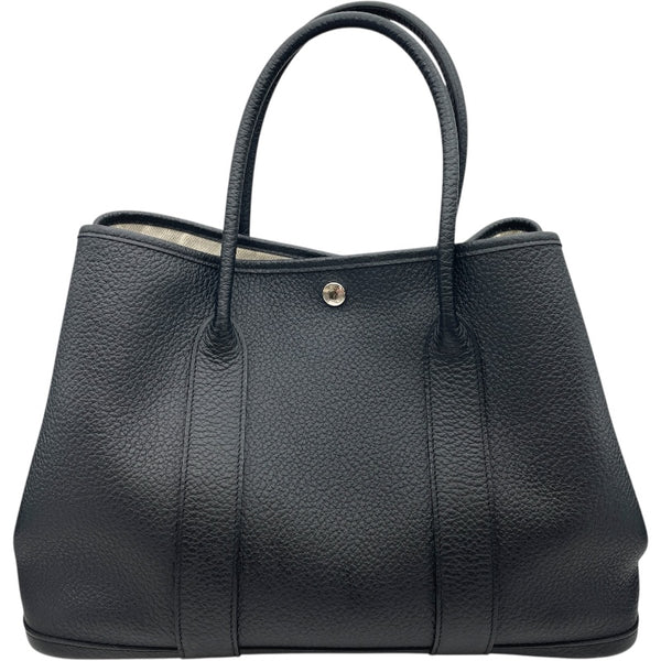 エルメス HERMES ガーデンパーティPM T刻印 ブラック SV金具 カントリー レディース ハンドバッグ