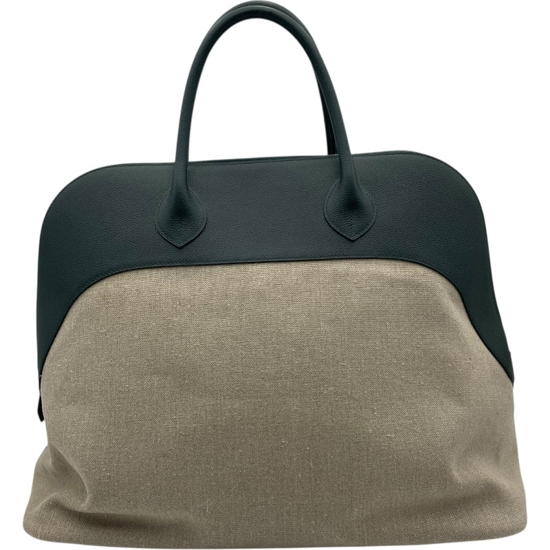 エルメス HERMES ボリード リラックス45 C刻 ブルー・ホワイト トワルドゥキャンプ・エバーカラー レディース ハンドバッグ