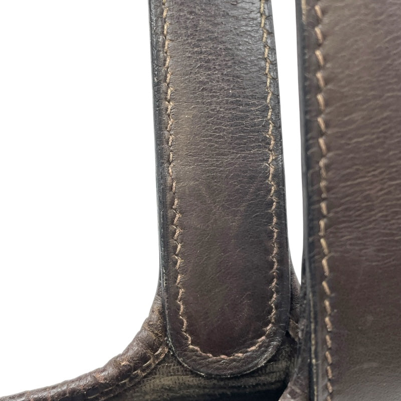 エルメス HERMES ピコタンPM 刻印不鮮明 ブラウン/ピンク/オレンジ 　シルバー金具 ヴィブラート レディース ハンドバッグ