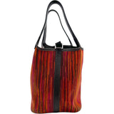 エルメス HERMES ピコタンPM 刻印不鮮明 ブラウン/ピンク/オレンジ 　シルバー金具 ヴィブラート レディース ハンドバッグ