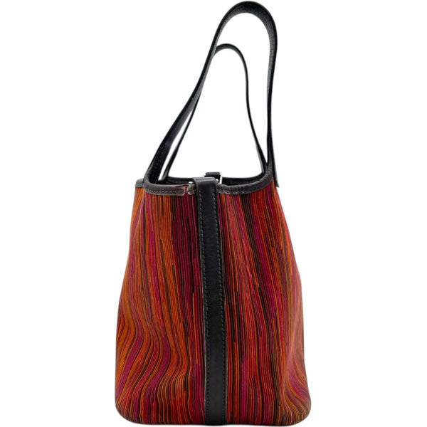 エルメス HERMES ピコタンPM 刻印不鮮明 ブラウン/ピンク/オレンジ 　シルバー金具 ヴィブラート レディース ハンドバッグ