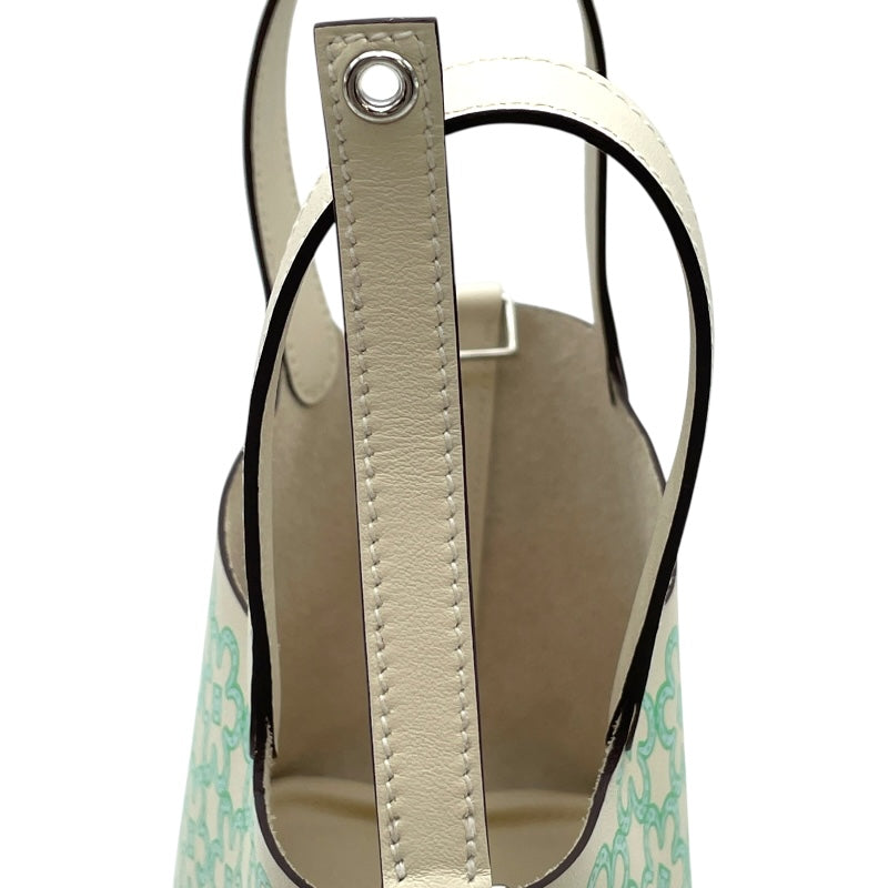 エルメス HERMES ピコタンロックマイクロ U刻印 ラッキーデイジー/ナタ/ヴェールホワイト SV金具 スイフト レディース ハンドバッグ