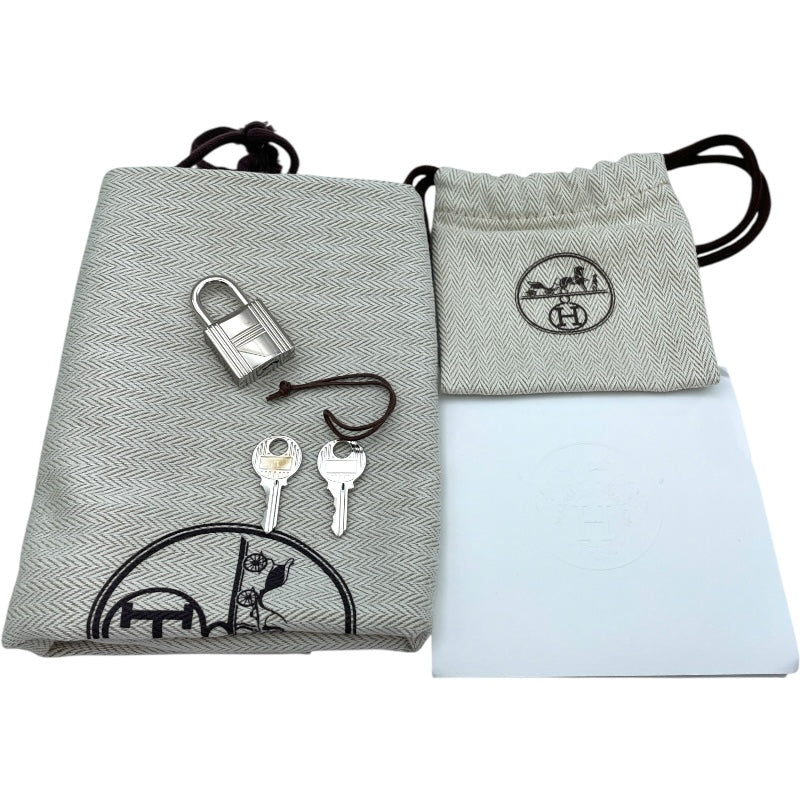 エルメス HERMES ピコタンロックマイクロ U刻印 ラッキーデイジー/ナタ/ヴェールホワイト SV金具 スイフト レディース ハンドバッグ