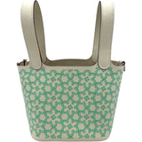 エルメス HERMES ピコタンロックマイクロ U刻印 ラッキーデイジー/ナタ/ヴェールホワイト SV金具 スイフト レディース ハンドバッグ