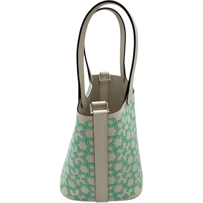 エルメス HERMES ピコタンロックマイクロ U刻印 ラッキーデイジー/ナタ/ヴェールホワイト SV金具 スイフト レディース ハンドバッグ