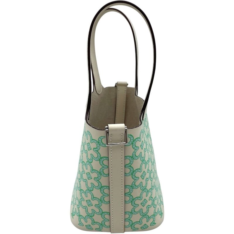 エルメス HERMES ピコタンロックマイクロ U刻印 ラッキーデイジー/ナタ/ヴェールホワイト SV金具 スイフト レディース ハンドバッグ