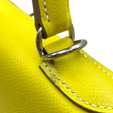 エルメス HERMES ケリー28 内縫い キャンディ □O刻印 ライム/パールグレー SV金具 エプソン レディース ショルダーバッグ