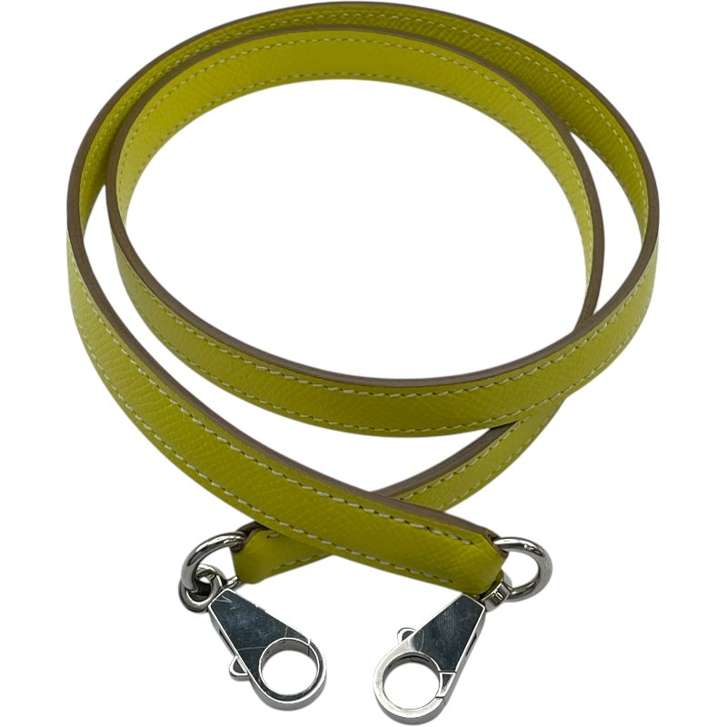 エルメス HERMES ケリー28 内縫い キャンディ □O刻印 ライム/パールグレー SV金具 エプソン レディース ショルダーバッグ