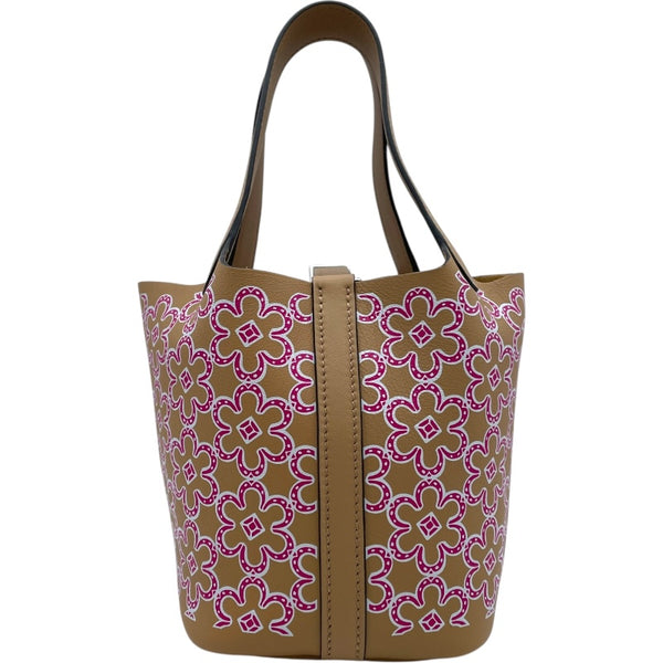 エルメス HERMES ピコタンロックマイクロ U刻 チャイ/ピンク/ホワイト SV金具 ラッキーデイジー/スイフト レディース ハンドバッグ