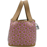 エルメス HERMES ピコタンロックマイクロ U刻 チャイ/ピンク/ホワイト SV金具 ラッキーデイジー/スイフト レディース ハンドバッグ