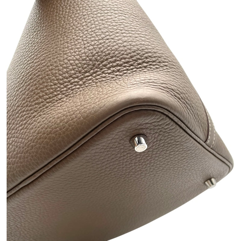 エルメス HERMES ピコタンロックMM U刻印 エトゥープ SV金具 トリヨン レディース ハンドバッグ