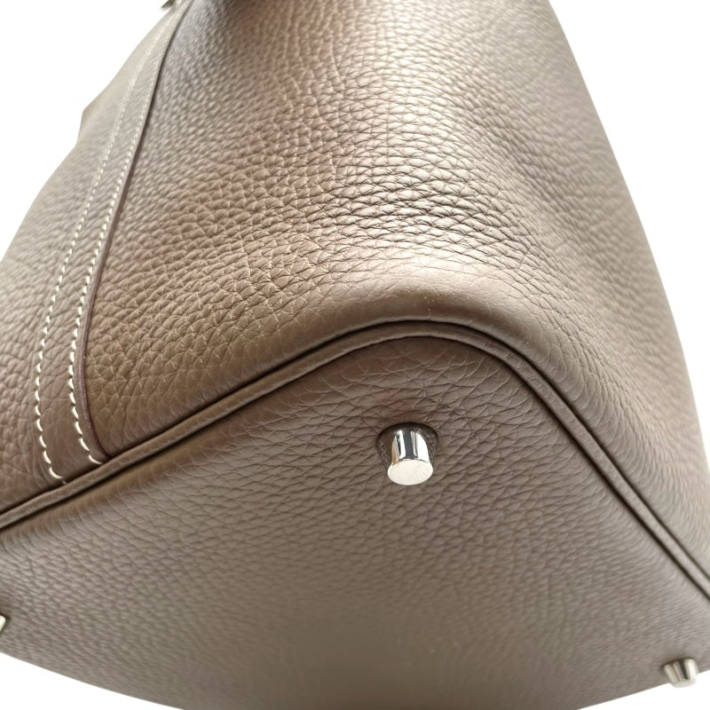 エルメス HERMES ピコタンロックMM U刻印 エトゥープ SV金具 トリヨン レディース ハンドバッグ