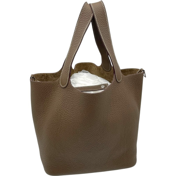 エルメス HERMES ピコタンロックMM U刻印 エトゥープ SV金具 トリヨン レディース ハンドバッグ