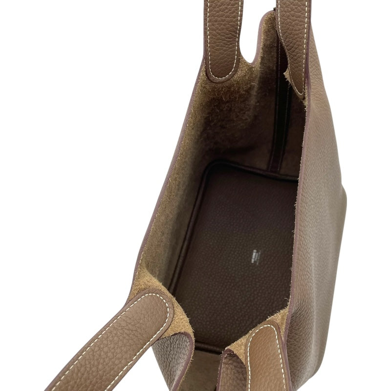 エルメス HERMES ピコタンロックMM U刻印 エトゥープ SV金具 トリヨン レディース ハンドバッグ