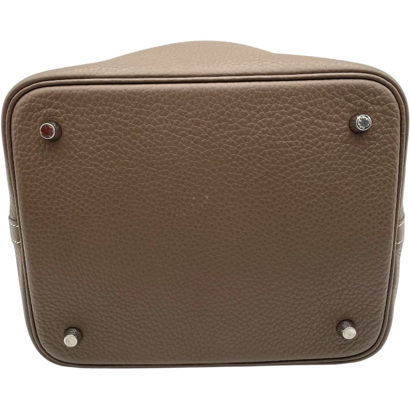 エルメス HERMES ピコタンロックMM U刻印 エトゥープ SV金具 トリヨン レディース ハンドバッグ