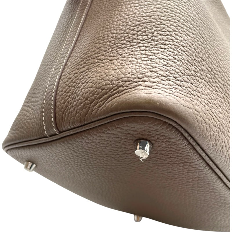 エルメス HERMES ピコタンロックMM U刻印 エトゥープ SV金具 トリヨン レディース ハンドバッグ