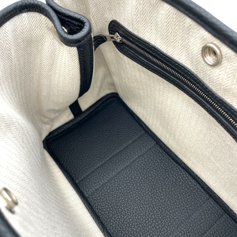 エルメス HERMES ガーデンパーティTPM Z刻印 ブラック SV金具 ネゴンダ レディース ハンドバッグ