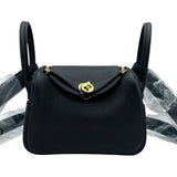 エルメス HERMES リンディ ミニ K刻 ブラック GD金具 トリヨン レディース ショルダーバッグ