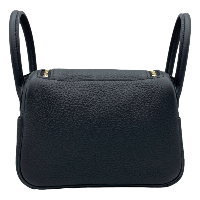 エルメス HERMES リンディ ミニ K刻 ブラック GD金具 トリヨン レディース ショルダーバッグ