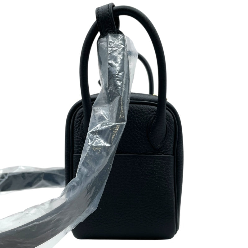 エルメス HERMES リンディ ミニ K刻 ブラック GD金具 トリヨン レディース ショルダーバッグ