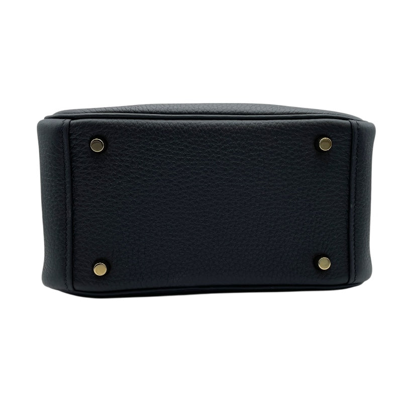 エルメス HERMES リンディ ミニ K刻 ブラック GD金具 トリヨン レディース ショルダーバッグ