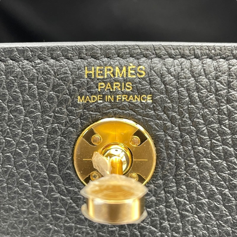 エルメス HERMES リンディ ミニ K刻 ブラック GD金具 トリヨン レディース ショルダーバッグ