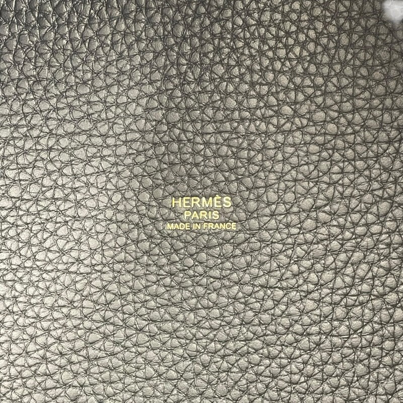 エルメス HERMES ピコタンロックMM K刻 ブラック GD金具 トリヨン レディース ハンドバッグ