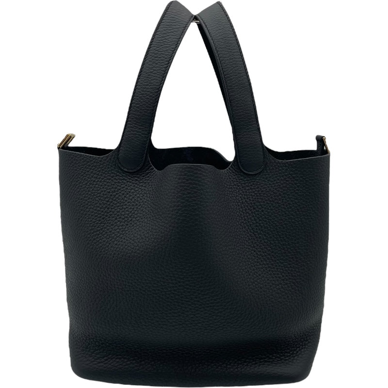 エルメス HERMES ピコタンロックMM K刻 ブラック GD金具 トリヨン レディース ハンドバッグ